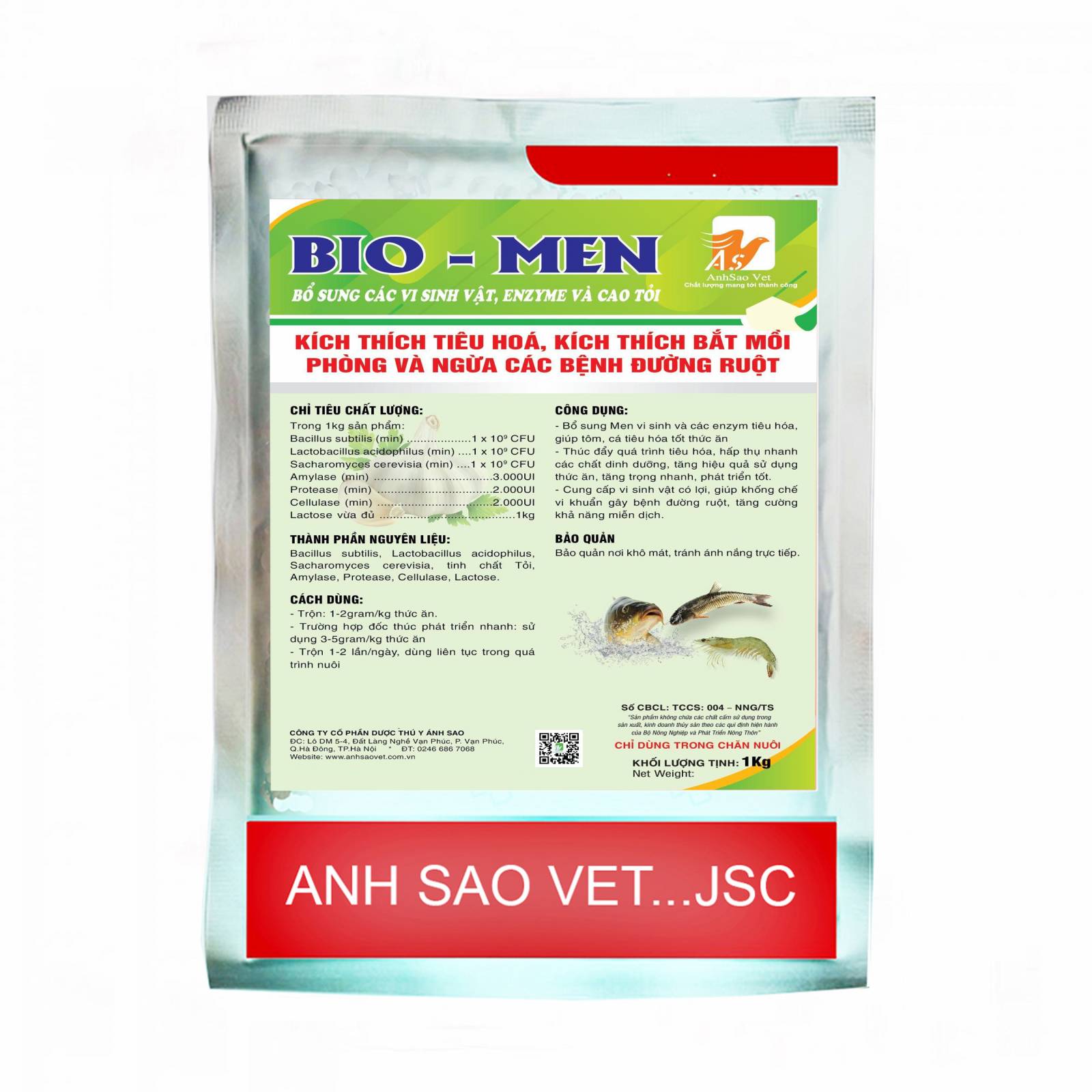 BIO- MEN BỔ XUNG VI SINH VẬT , ENZYME VÀ CAO TỎI