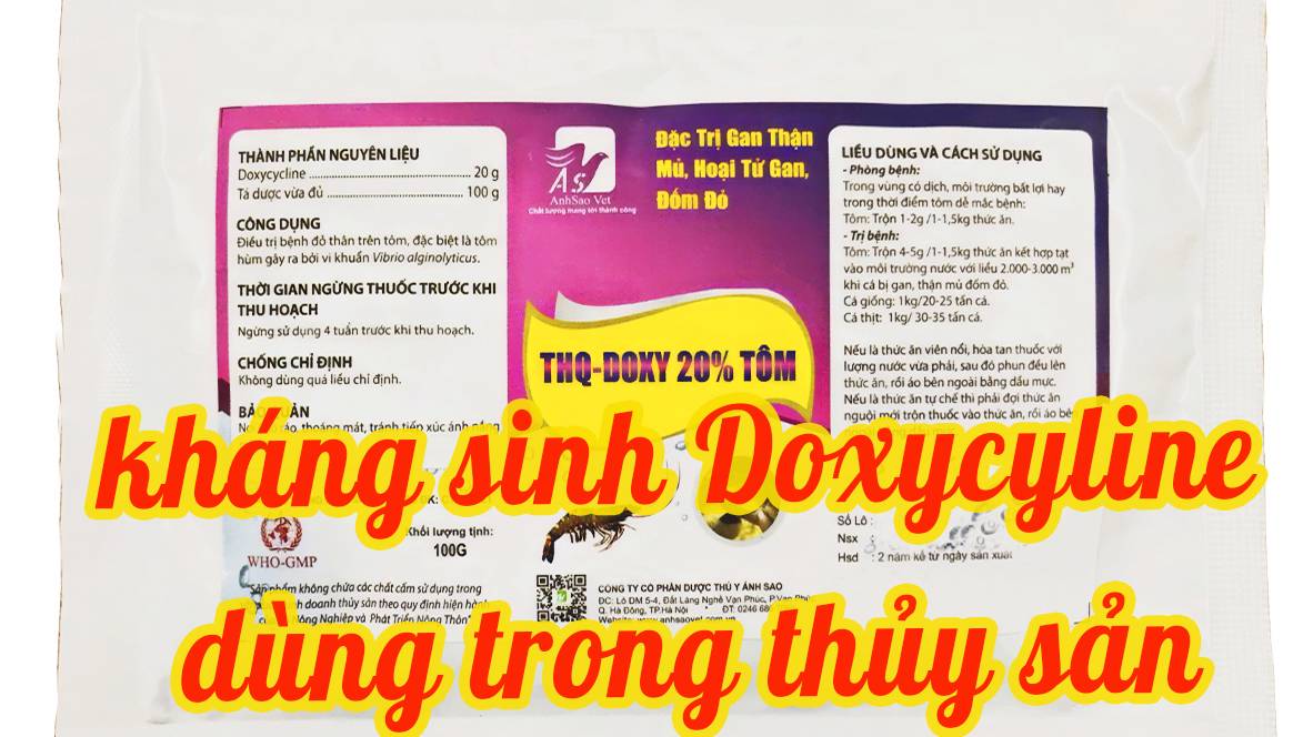 Kháng Sinh Doxycycline dùng trong nuôi thủy sản