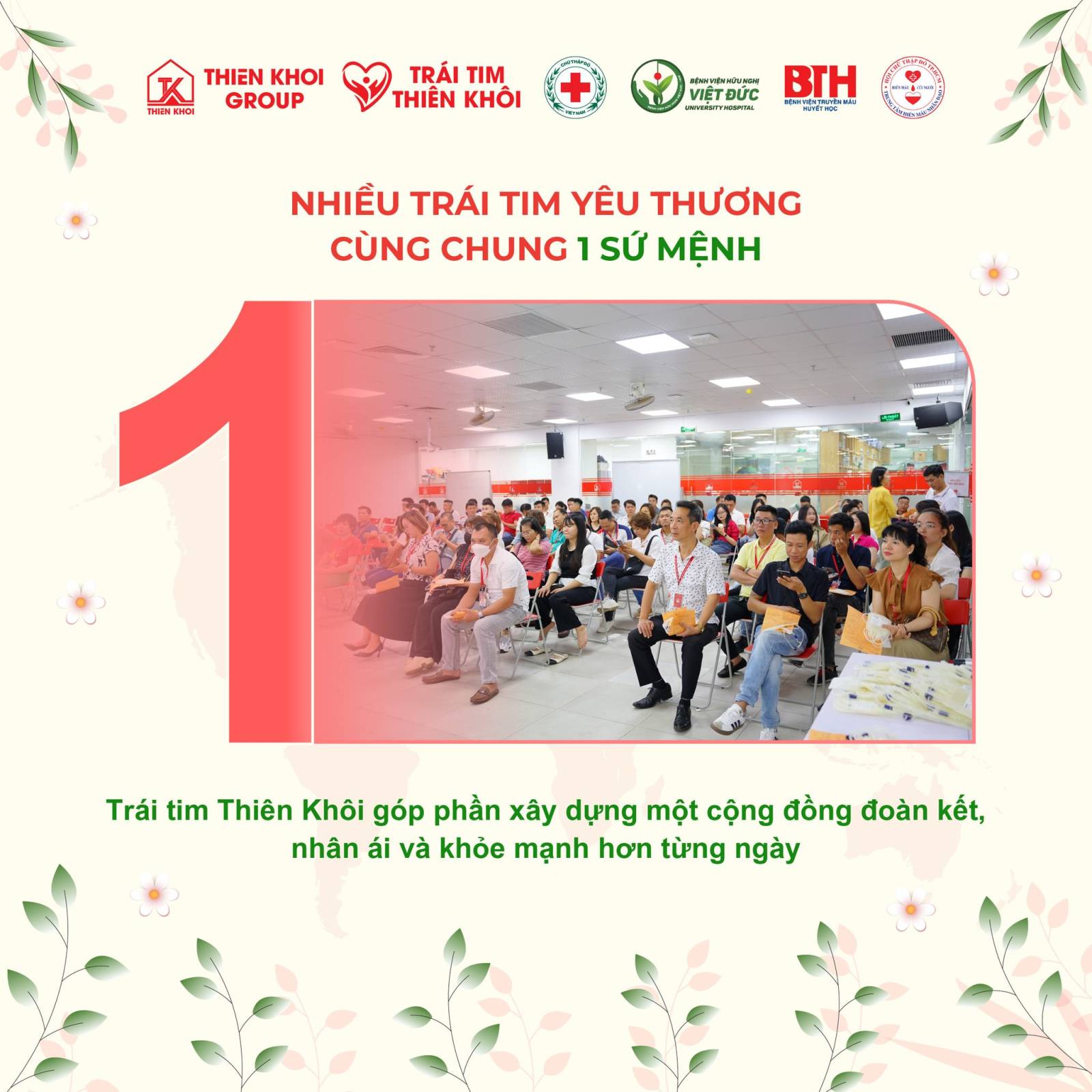 ĐẾM NGƯỢC 4 NGÀY ĐẾN NGÀY HỘI HIẾN MÁU TÌNH NGUYỆN TRÁI TIM THIÊN KHÔI