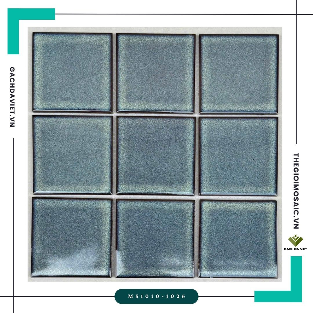Gạch mosaic gốm vuông màu xám MS1010 1026