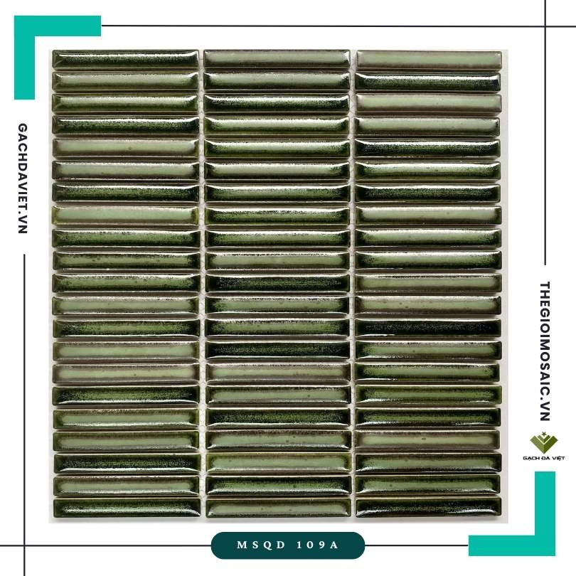 Gạch mosaic que đũa màu xanh xám KT 12x92mm MSQD-109A