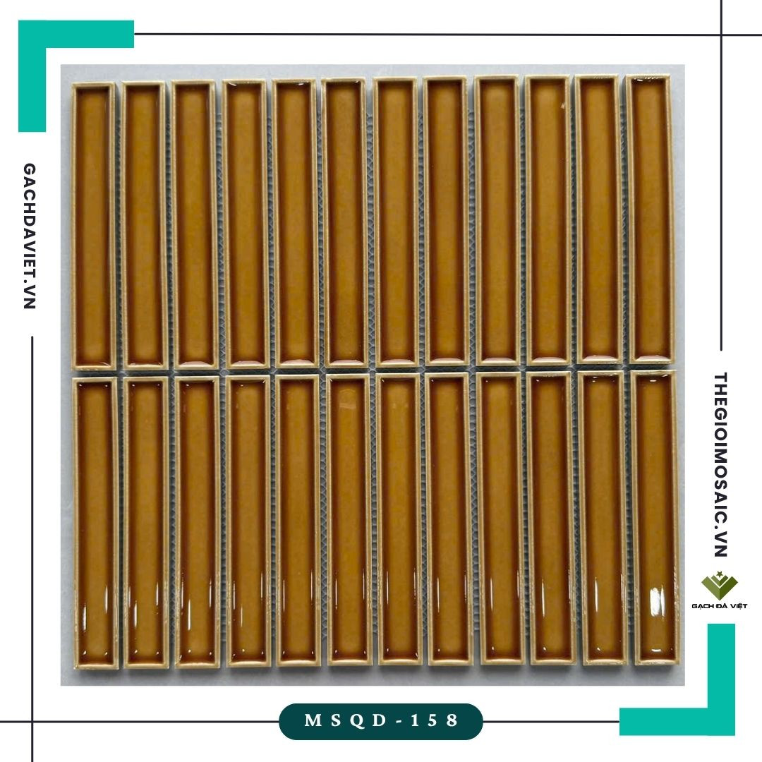 Gạch mosaic que đũa màu vàng bóng MSQD-158