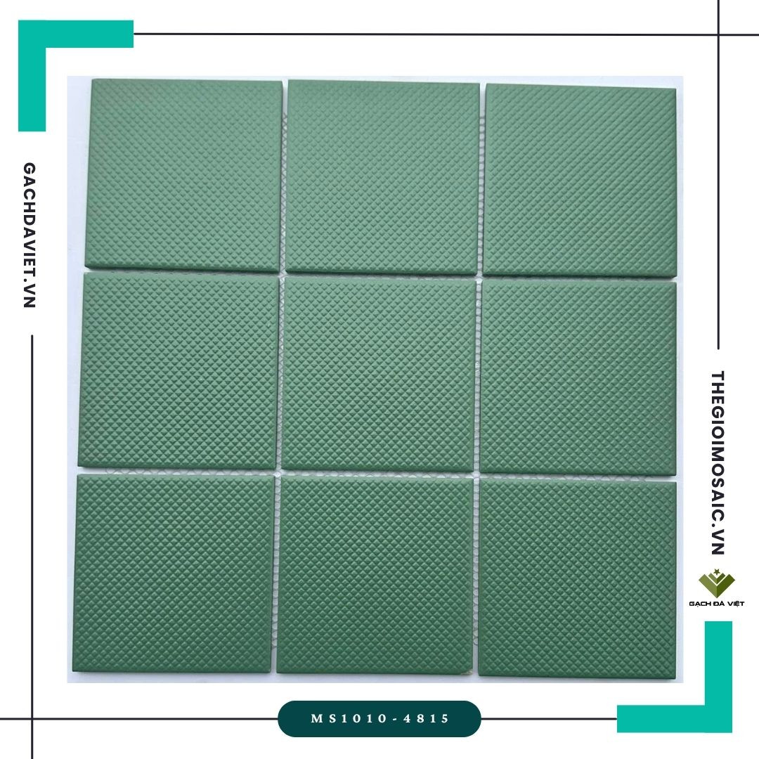 Gạch mosaic gốm vuông màu xanh có vân MS1010 4815