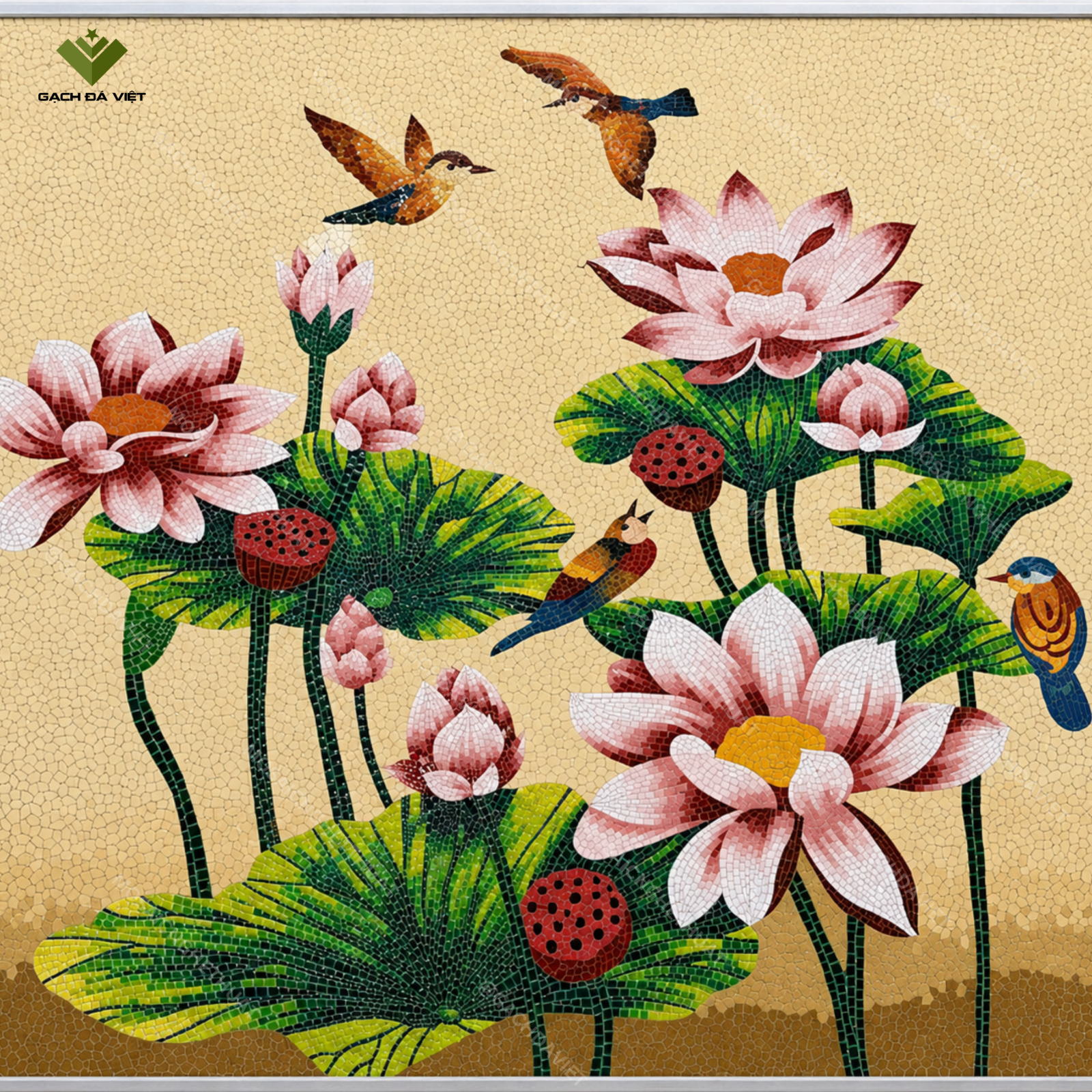 Nghệ Thuật Khảm Tường: Vì Sao Tranh Mosaic Gốm Luôn Có Giá “Đắt Đỏ” Hơn Thủy Tinh?