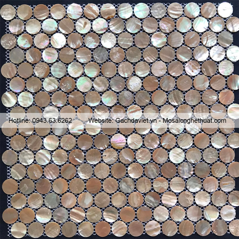 Gạch mosaic xà cừ bi tròn VMSXC019