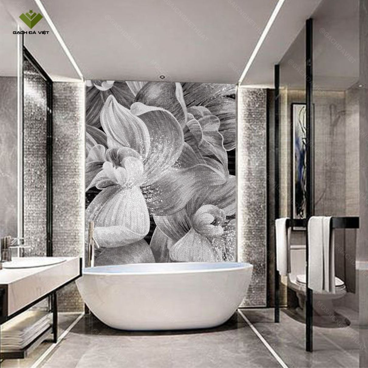 Tranh mosaic nghệ thuật hoa VTMSH-0077