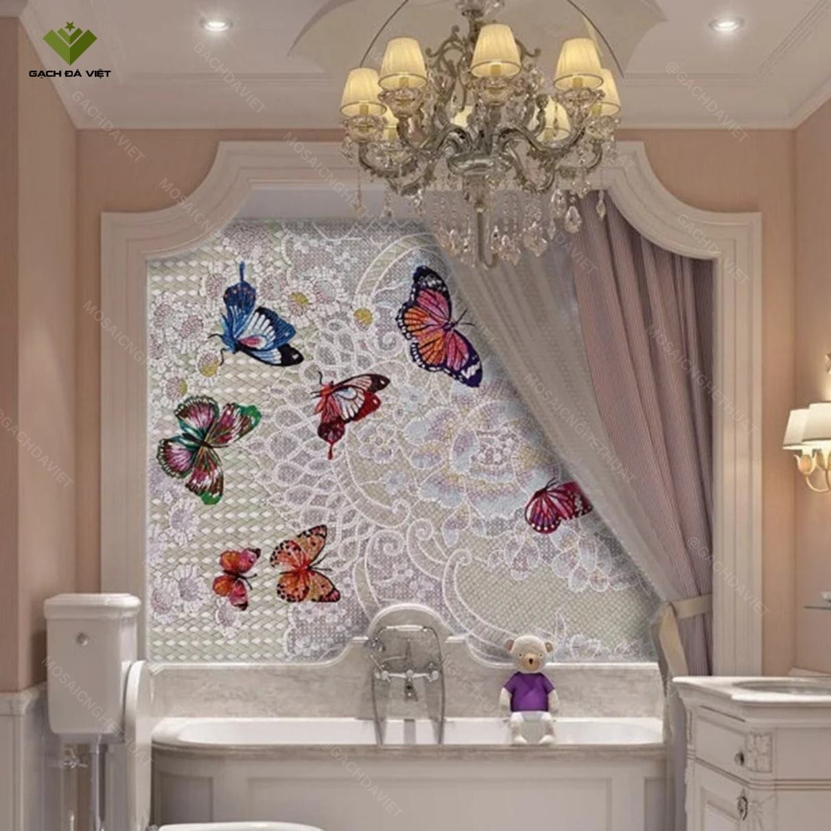 Tranh mosaic nghệ thuật hình hoa VTMSH-0083