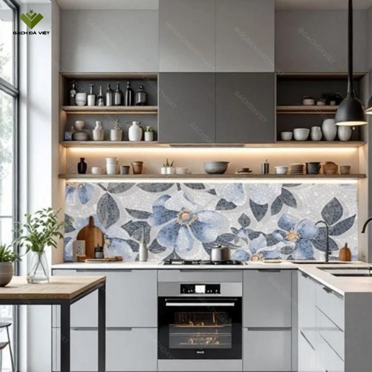 Tranh mosaic nghệ thuật hình hoa VTMSH-0080