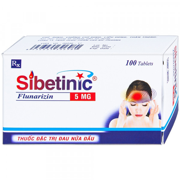 Sibetinic (Flunarizin 5Mg) Nén _Nic (H/100V)