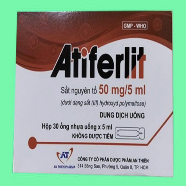 At Atiferlit 50Mg/5Ml (Sắt ) _An Thiên (Hộp/30 Ống/5Ml)