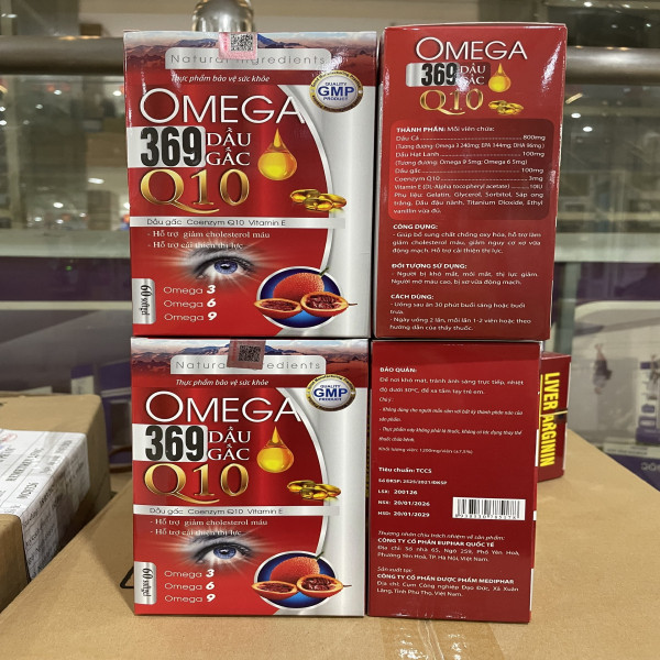Omega 369 dầu gấc Đỏ Md Lọ 60 Viên