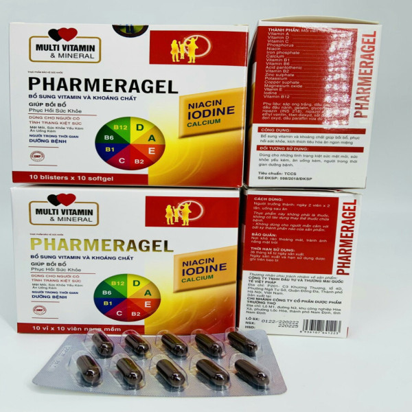 Pharmeragel Đạm _Việt Pháp (H/100V) Full Hóa Đơn