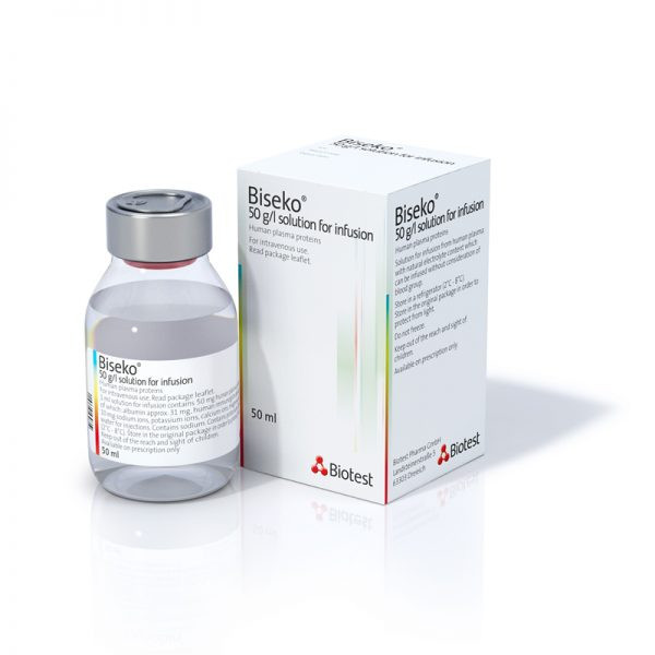 Biseko 5% Albumin 50G/L Biotest Đức (C/50Ml)