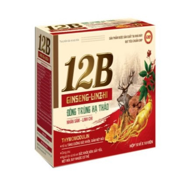 12B Vitamin 12B Đông Trùng _Zn (10 Vỉ X 10 Viên)