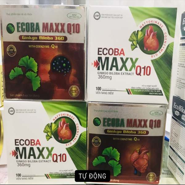 Bổ Não Ecoba Maxx Q10 360 Mg _Đại Uy (H/100V) (Đỏ Trắng) K90- D1.27 Full Hóa Đơn