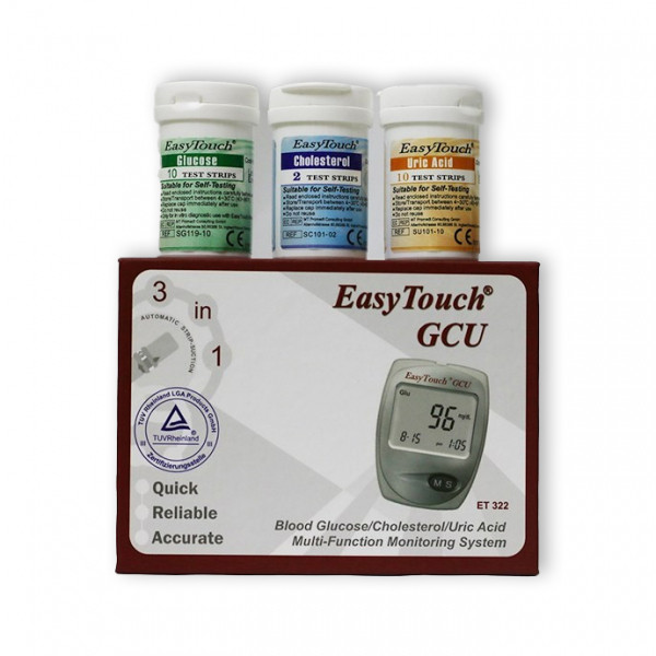 Máy Đo Đường Huyết 3In1 Easy Touch Cgu (H/1máy có kèm theo  3h test)
