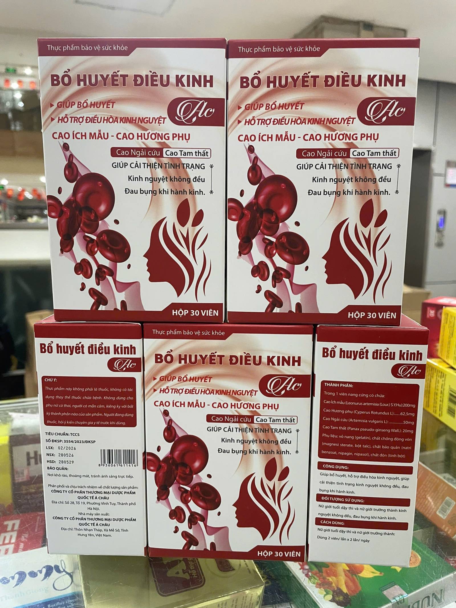 Bổ Huyết Điều Kinh Lọ 30 Viên Á Châu