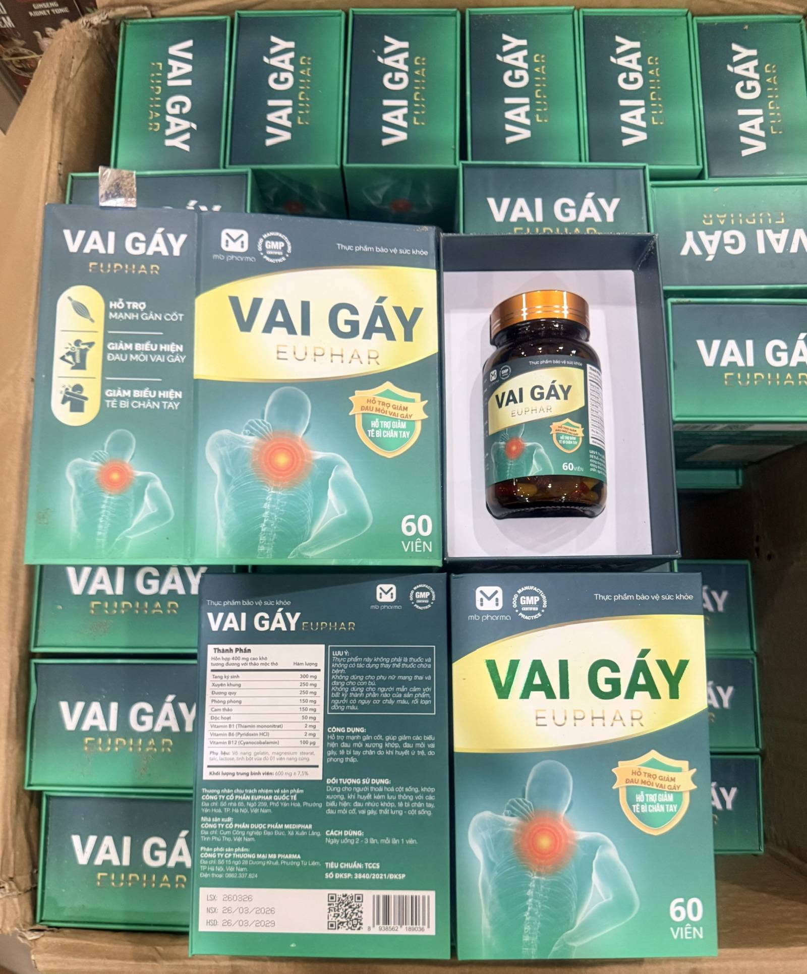 Vai Gáy Eupha Lọ Gỗ 60 Viên