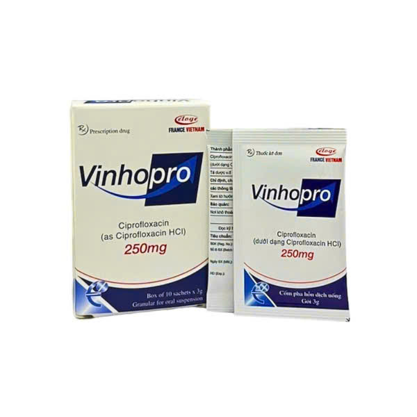 Vinhopro (Ciprofloxacin 250mg) H/10 gói