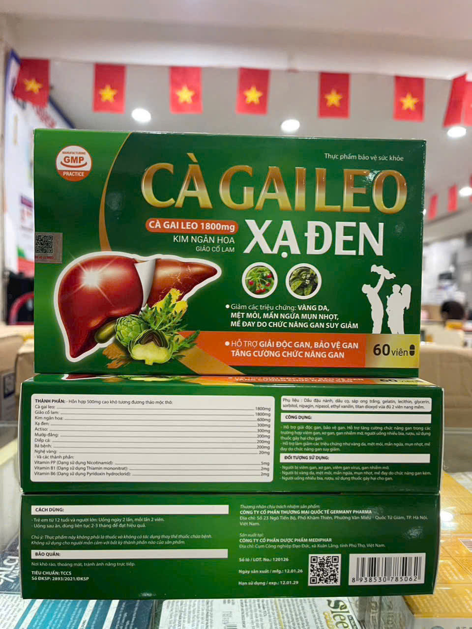 Cà Gai Leo Xạ Đen (H/60v) xanh lá, bổ gan vỉ