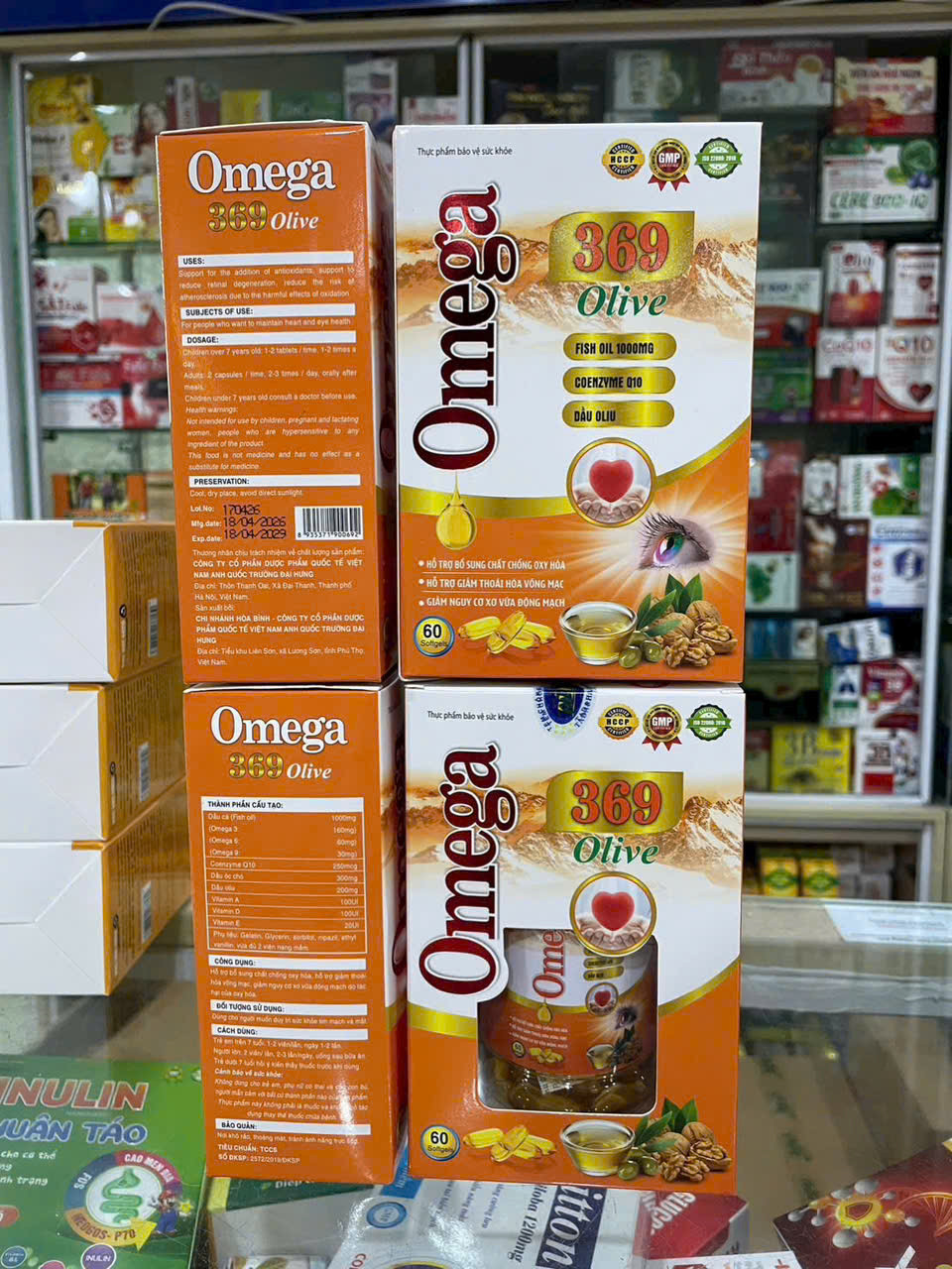 Omega 369 Olive Cam Lọ 60 Viên