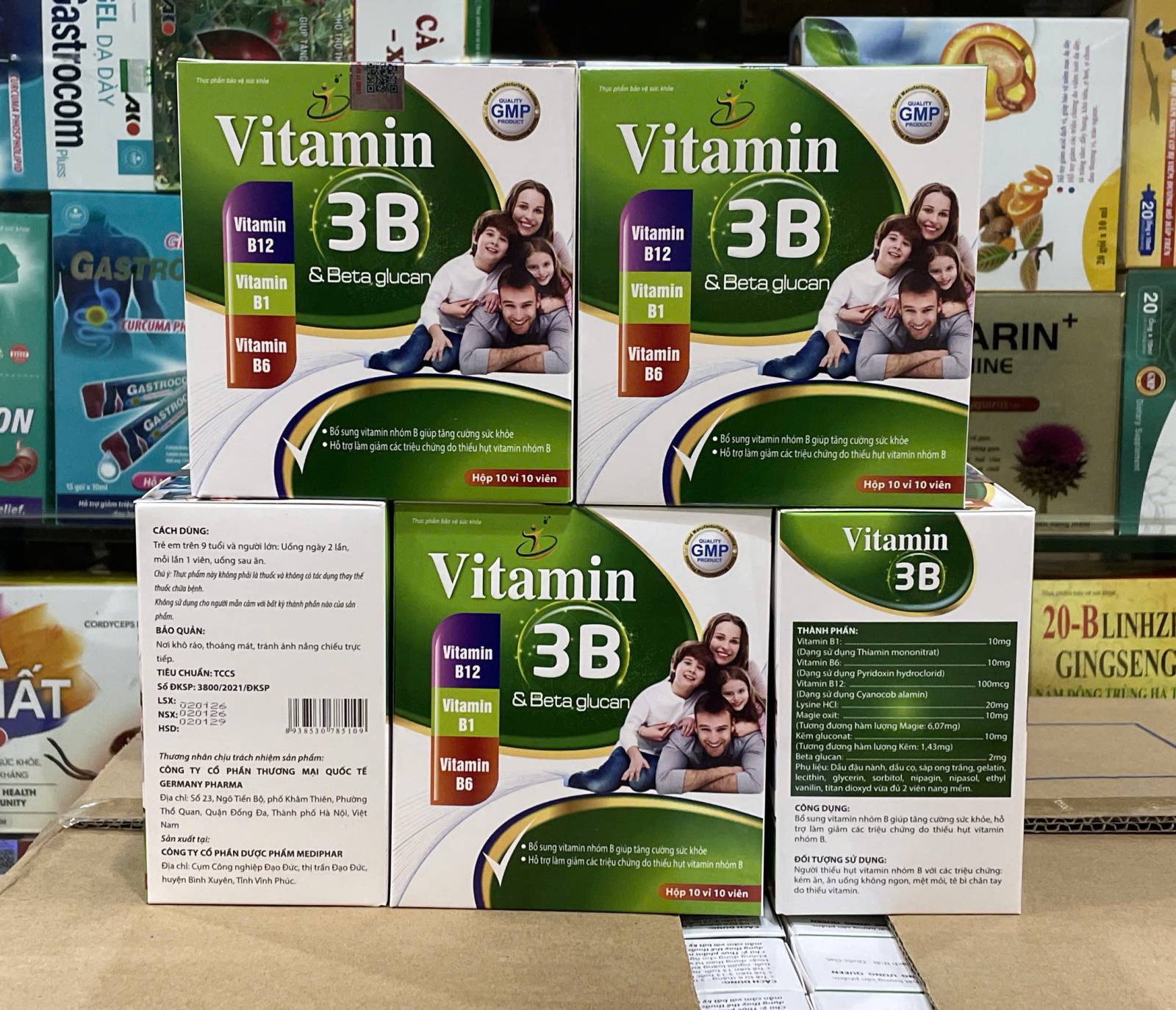 Vitamin 3B xanh lá gia đình (H/100v)
