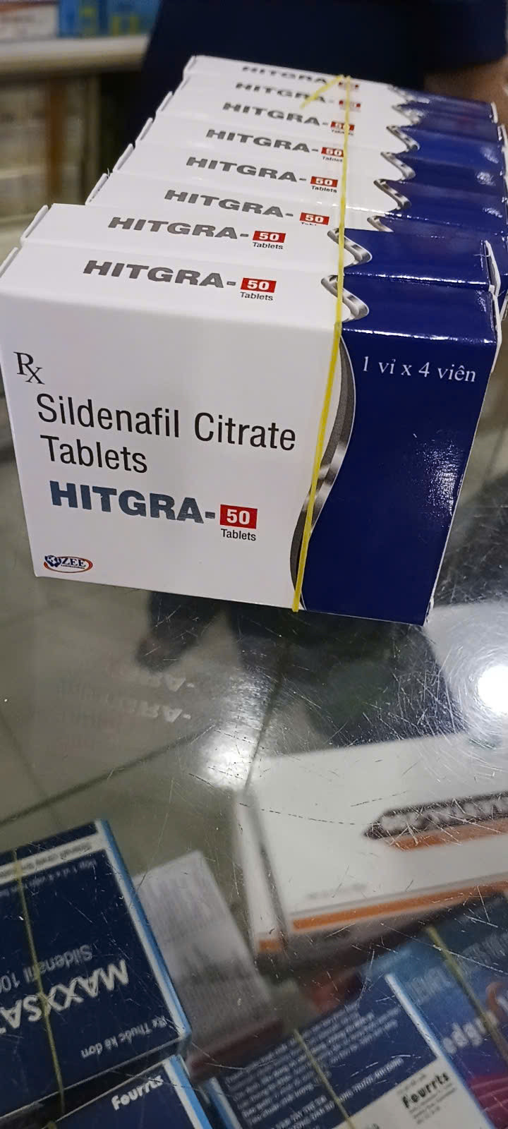 Hitgra (Sildenafil 50Mg) _Ấn (Hộp1 Vỉ X 4 Viên)