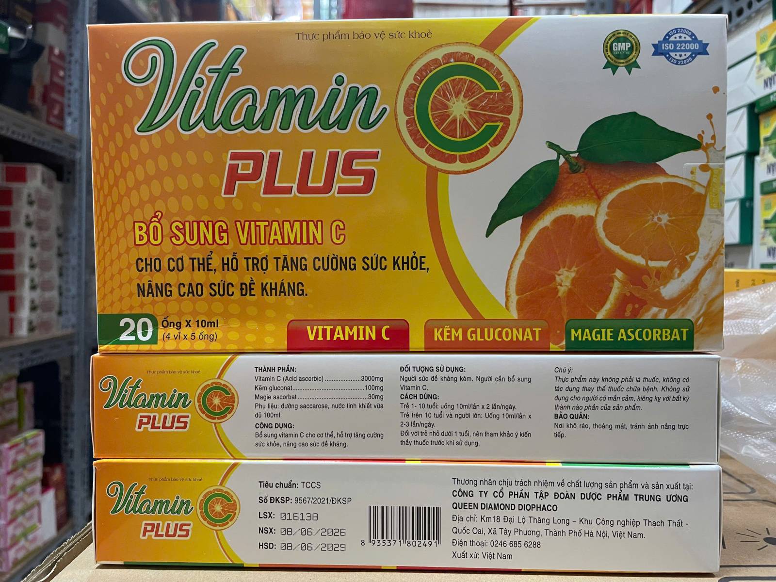 Vitamin C Plus Màu Cam (20 Ống)