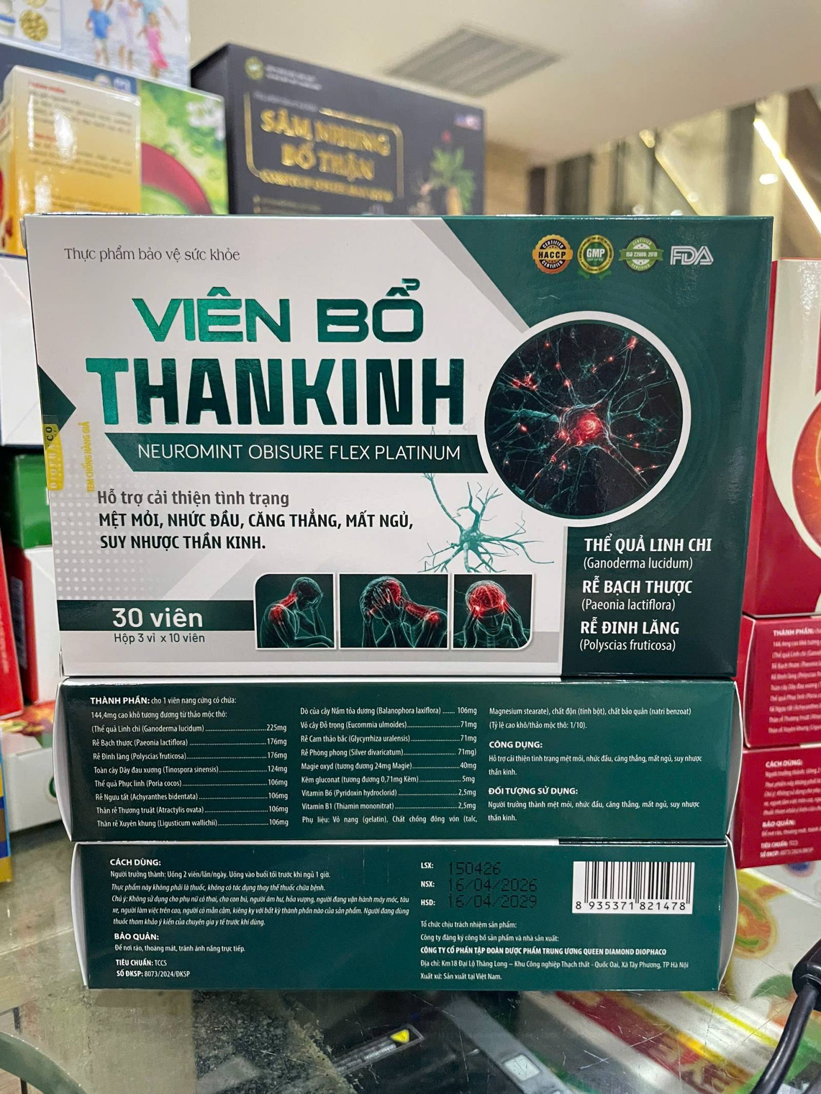 Viên Bổ Thần Kinh Xanh K146 Dio H30 Viên