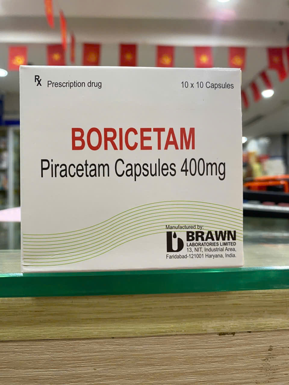 Viên nang Boricetam Piracetam 400mg Brawn _Ấn (H/100V)