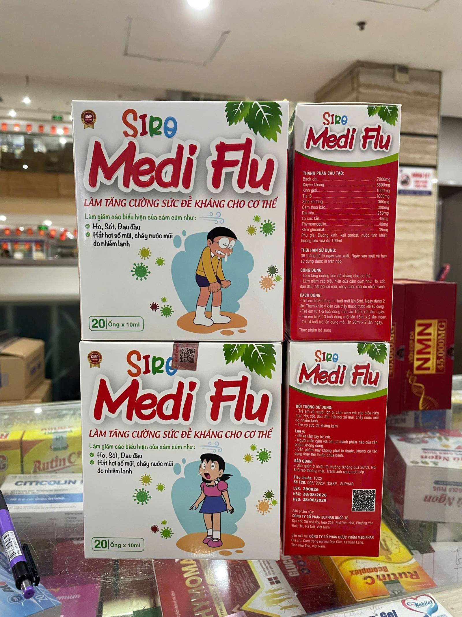 Siro Ho Cảm Medi Flu Ống (K56 Hộp 20 Ống)-Md