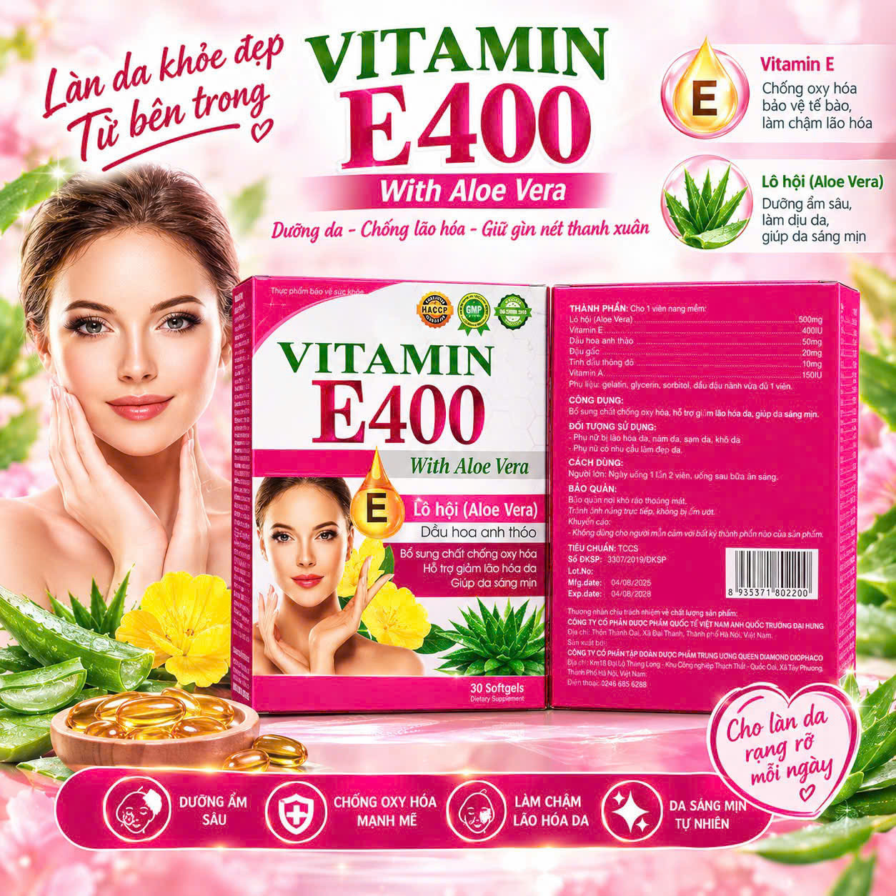 Vitamin E400 Hồng (L/30v)
