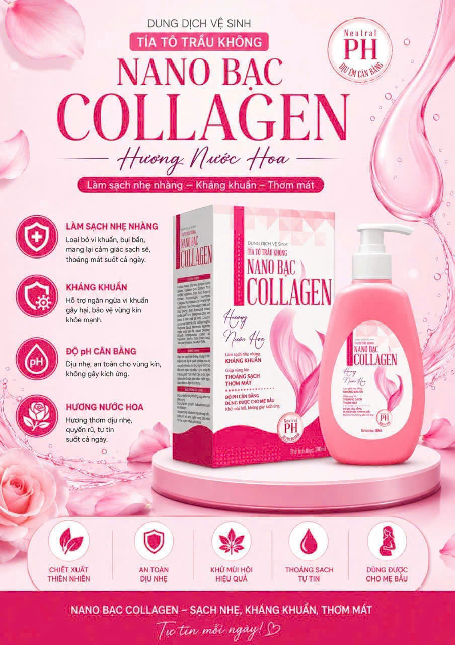 Ddvs Nano Bạc Colagen Hương Nước Hoa 180 Ml Hồng