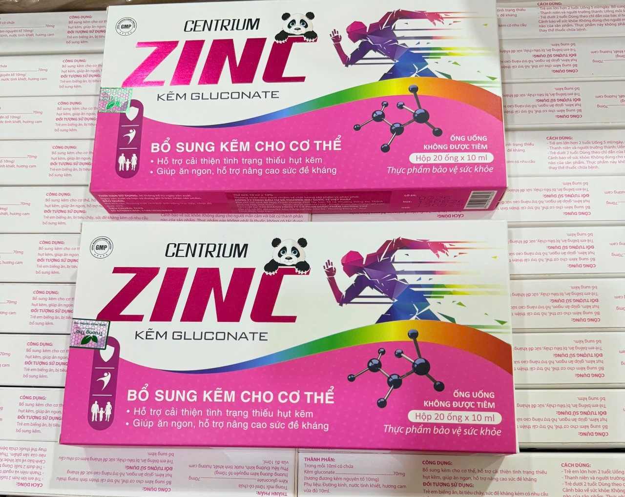 Kẽm Ống Centrium ZinC Hồng Hộp 20 Ống