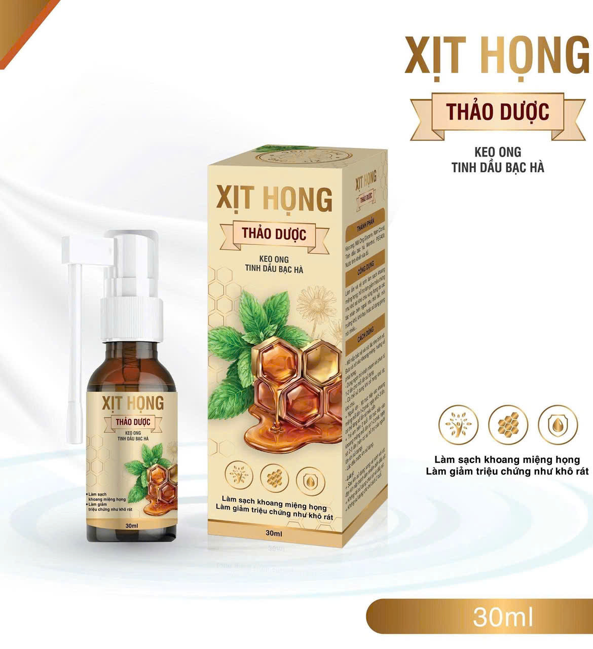 Xịt Họng Thảo Dược Keo Ong (L/30ml) MC