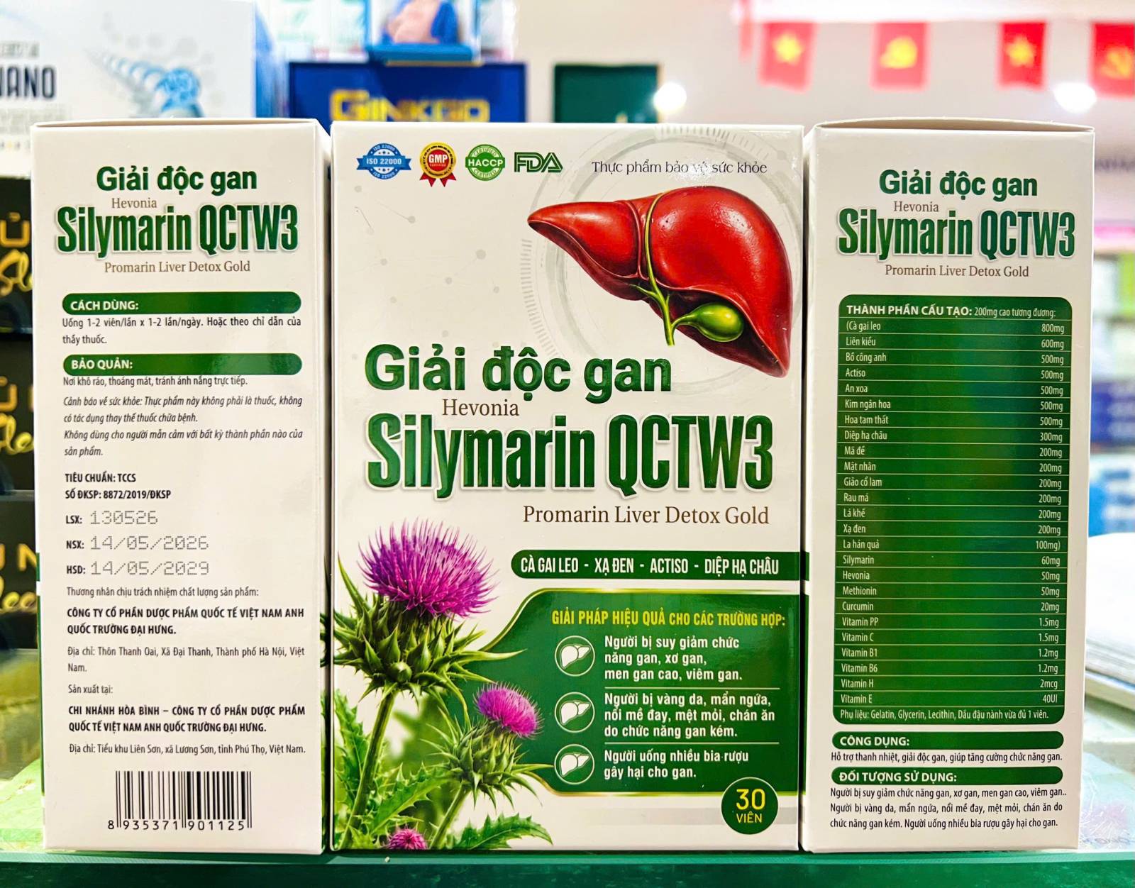 Giải Độc Gan silymarin QCTW3 (L/30v) bổ gan lọ