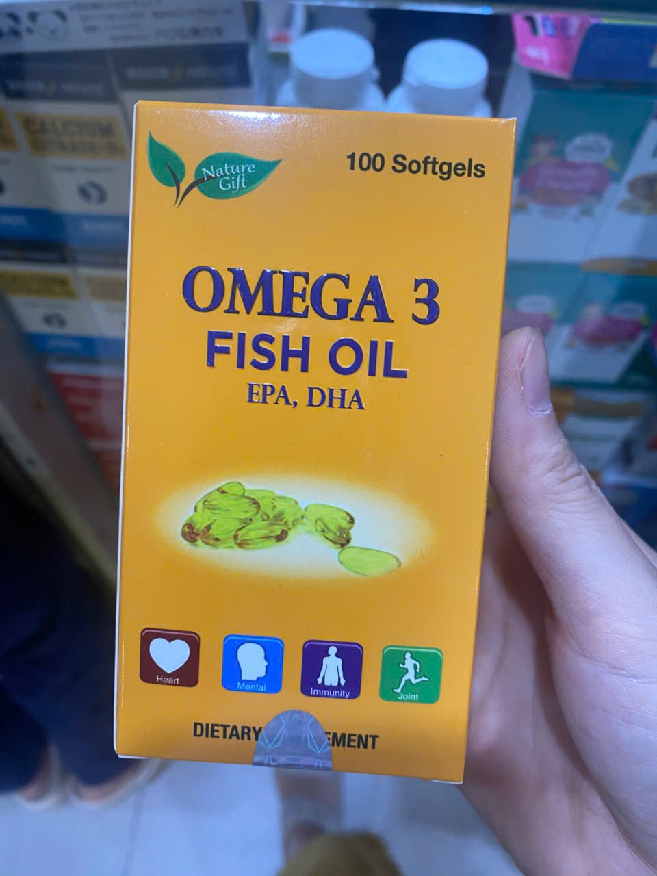 Omega 3 Fish Oil (L/100v) nhập Khẩu Mĩ
