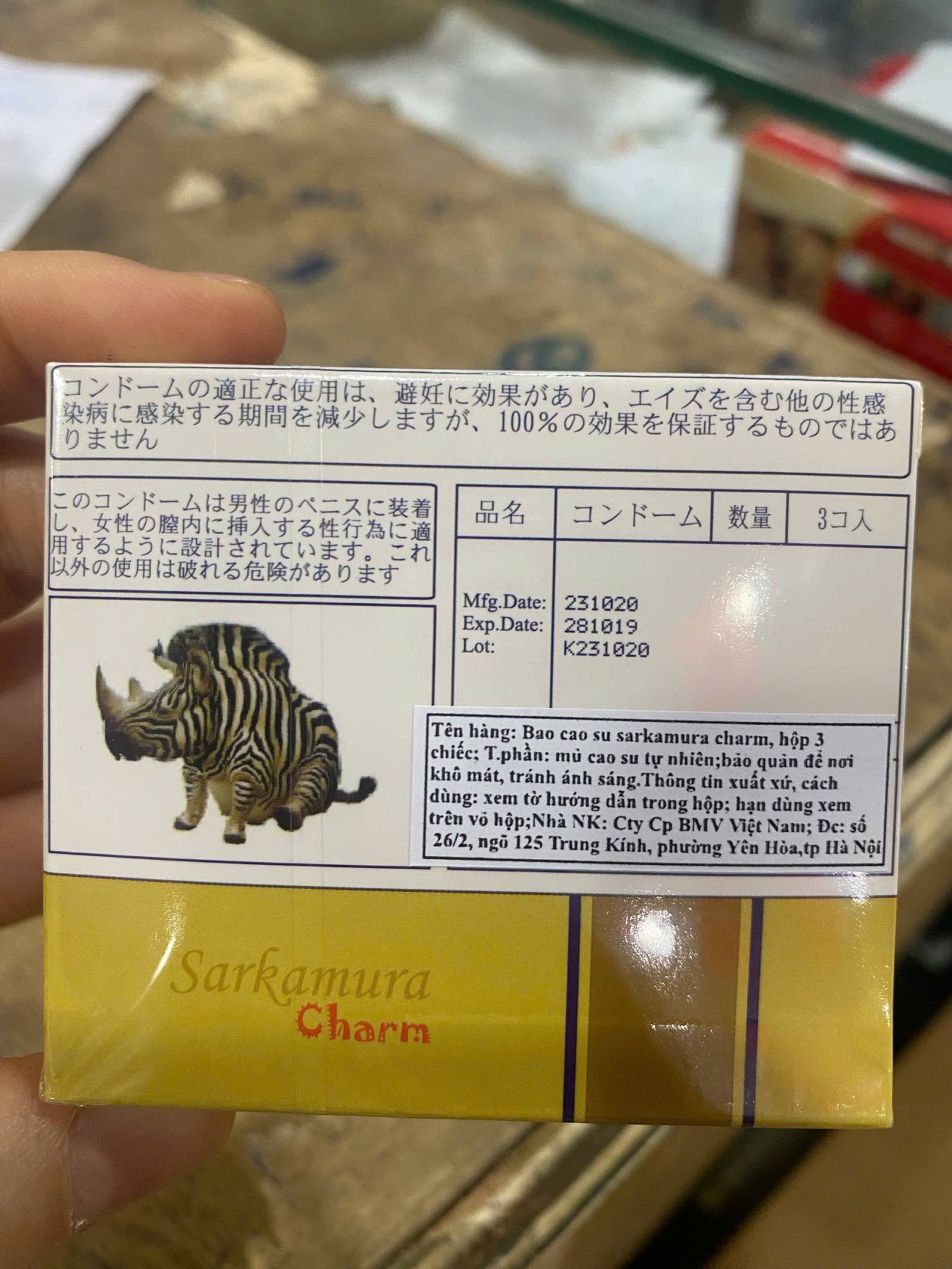 Bảo Cao Su Sarkamura Charm (H/3C) Gai