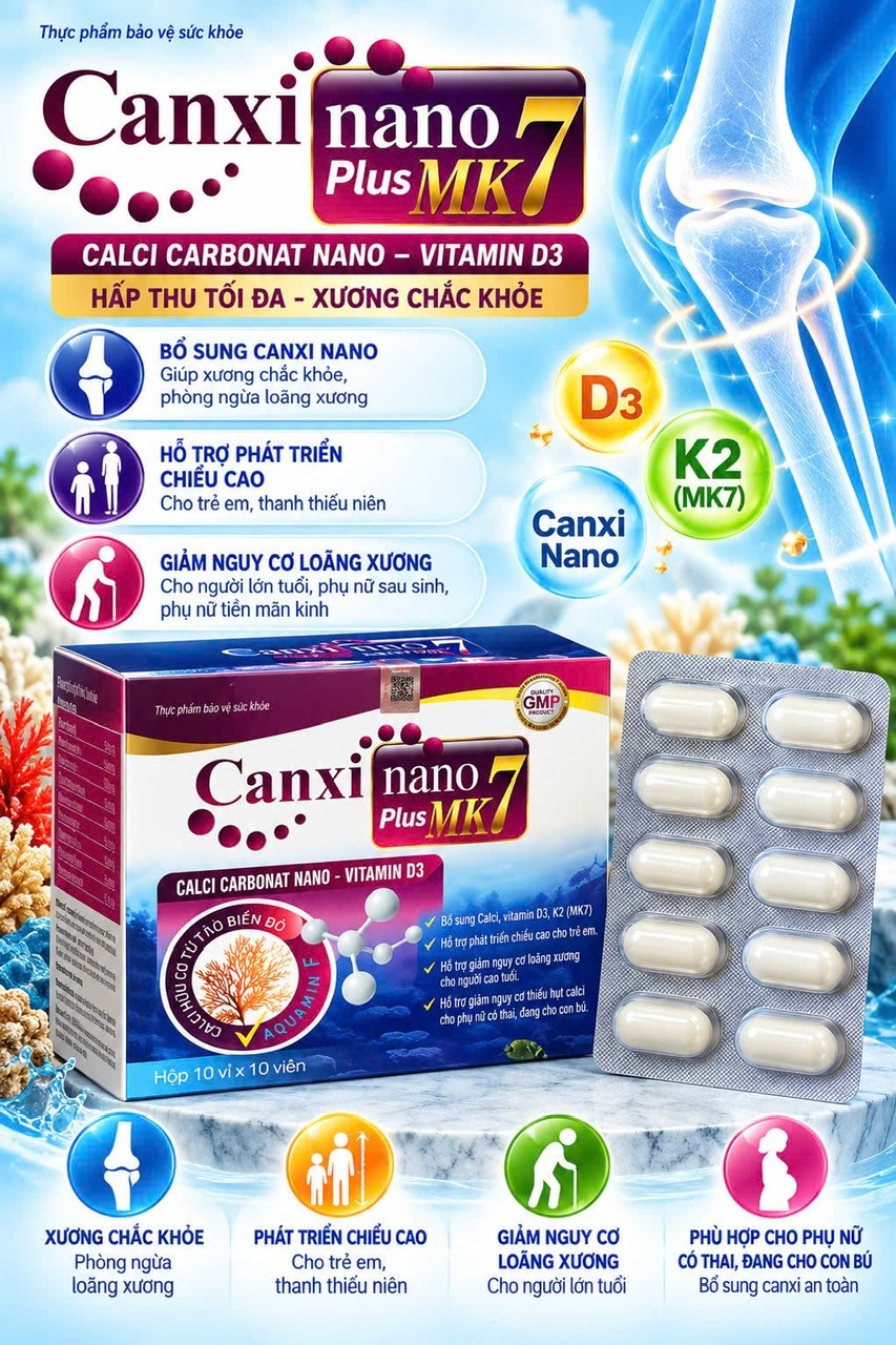 Canxi Nano Tảo (tím) _Md (Hộp/100V) canxi vỉ
