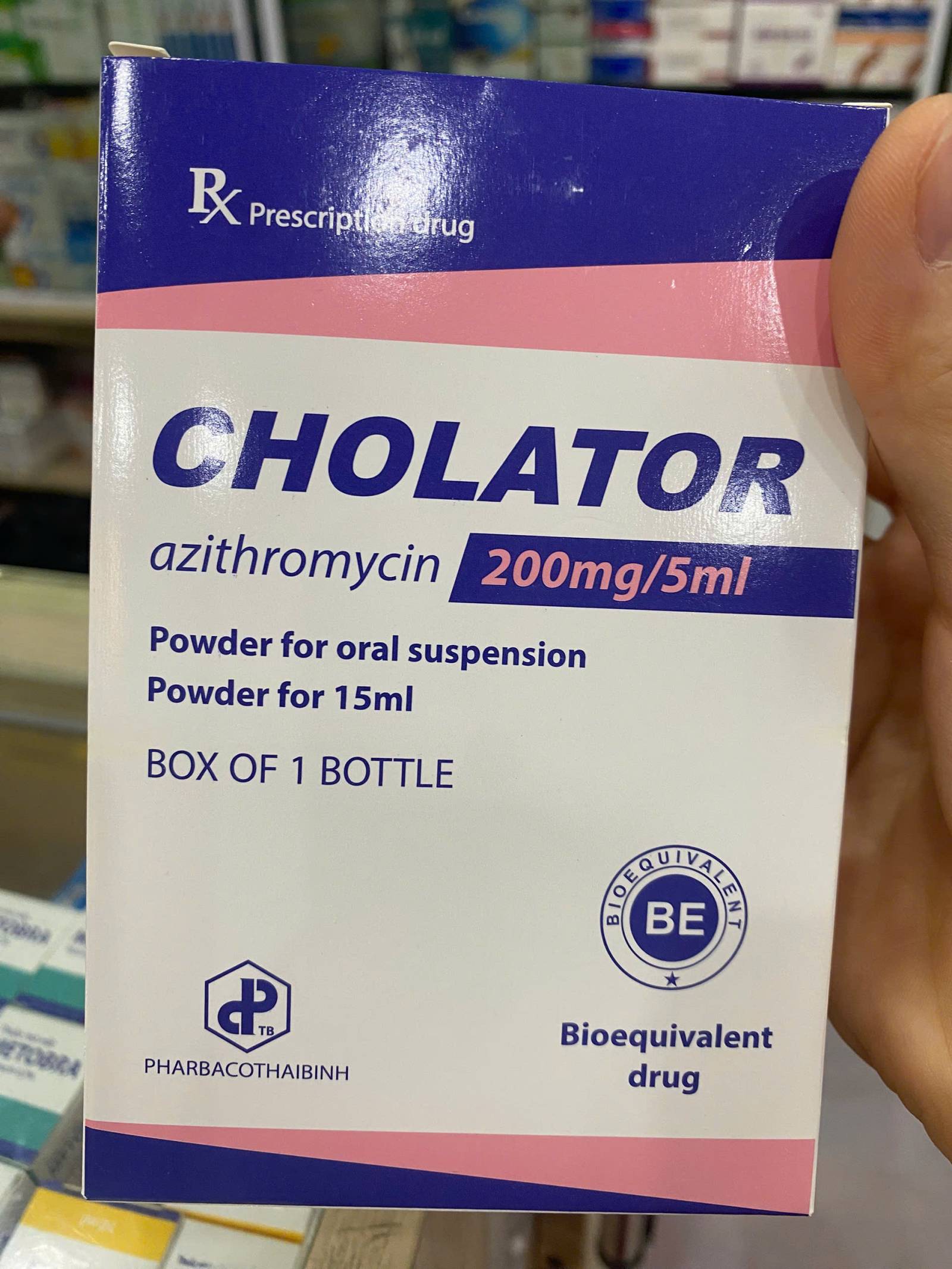 Cholator (Azithromycin 200Mg5Ml) Siro (C15Ml)