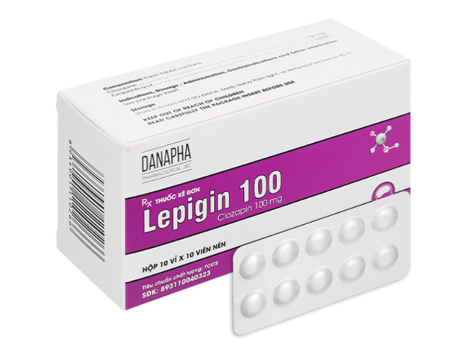 Lepigin Clozapin 100Mg Danapha (H/100V)