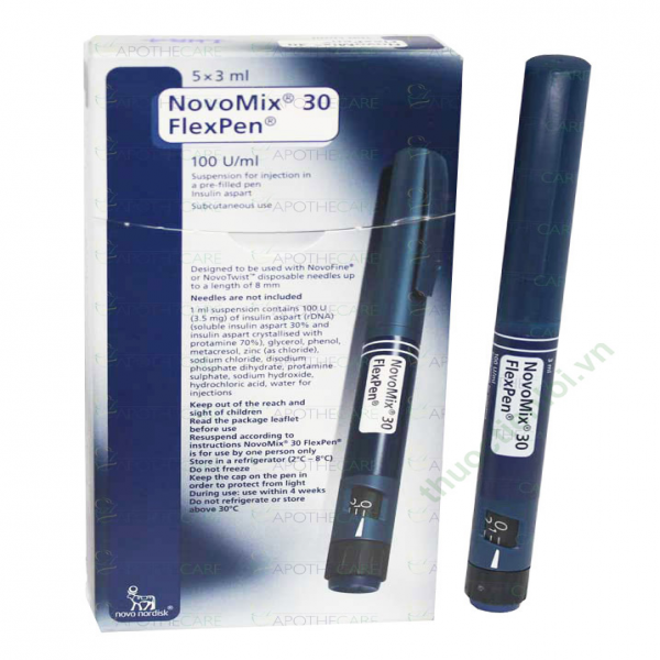 Novomix 30 Flexpen _Novonordisk Bút Tiêm Tiểu Đường (H/5Bút)