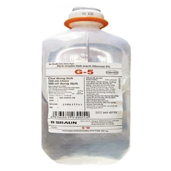 Đường Truyền G 5 % Braun (Thùng/20Chai/ 250Ml)