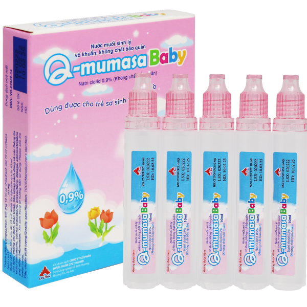Q-Mumasa Baby Nước Muối Sinh Lý _Cpc1 Hà Nội ((H/5 Ống X 10Ml) Bé