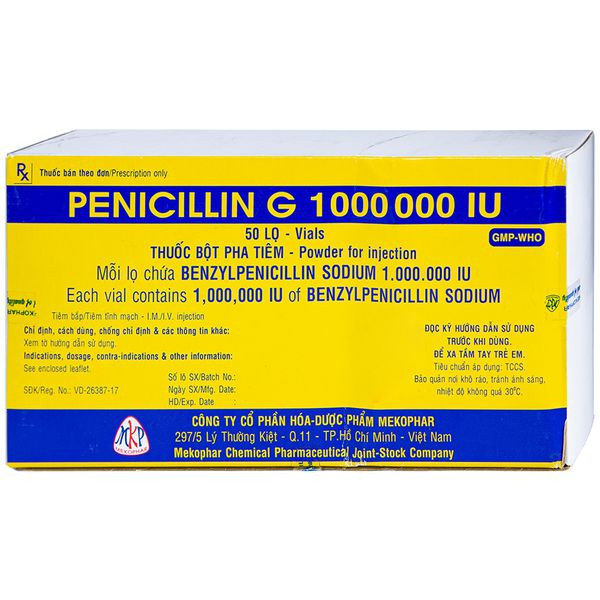 Penicillin 1.000.000Iu Tiêm _Mekophar (H/50 Ống)
