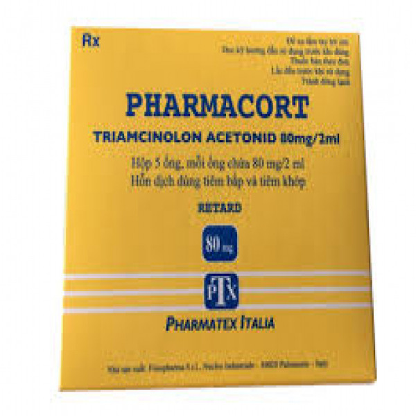 Pharmacort (Triamcinolon 80Mg/2Ml) Tiêm _Pharmatex Italia (Hộp/5 Ống)