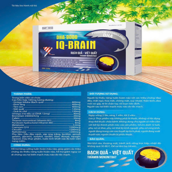 Dha 900 Iq Brain Xanh Hộp 100 Viên