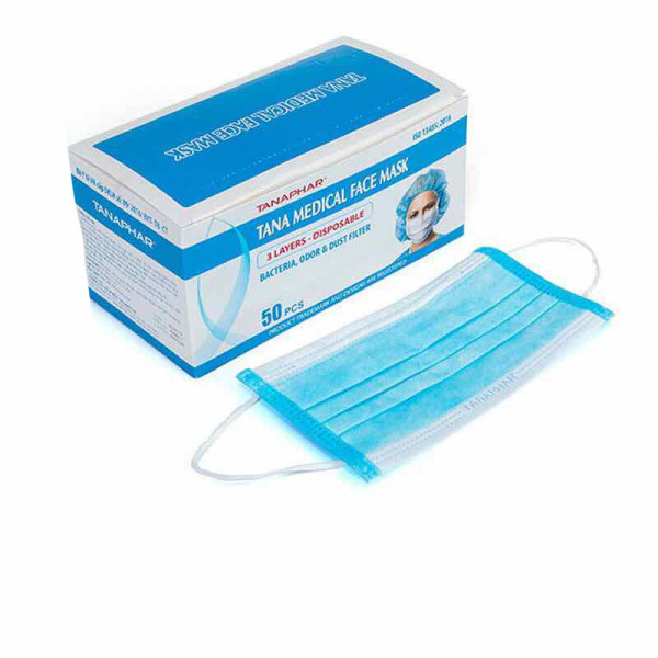 Khẩu Trang Y Tế 3 Lớp Xanh Tân Á (H/50C)