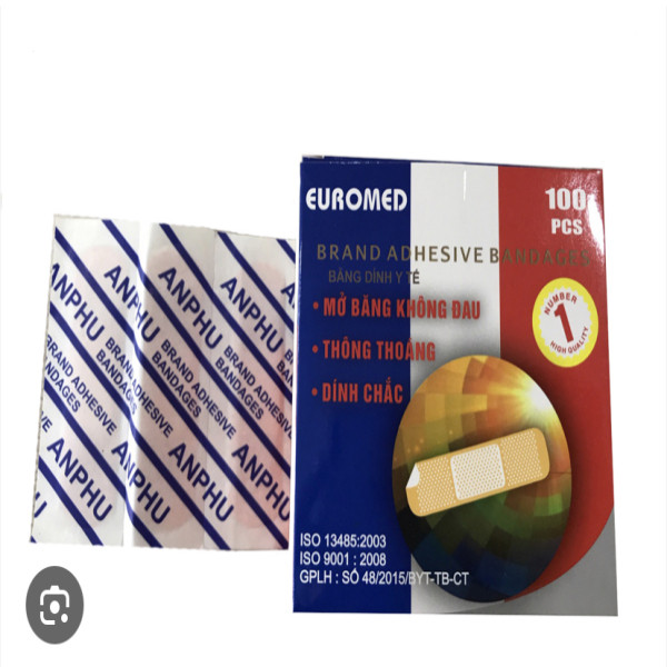 Euromed Băng Dính Cá Nhân An Phú (H/100 Miếng)