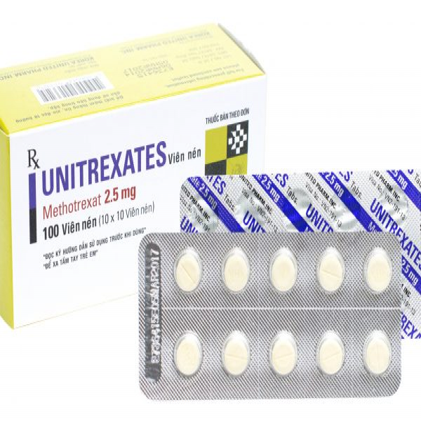 Unitrexates 2.5Mg (methotrexate 2.5mg) Korea United Pharm (H/100V)